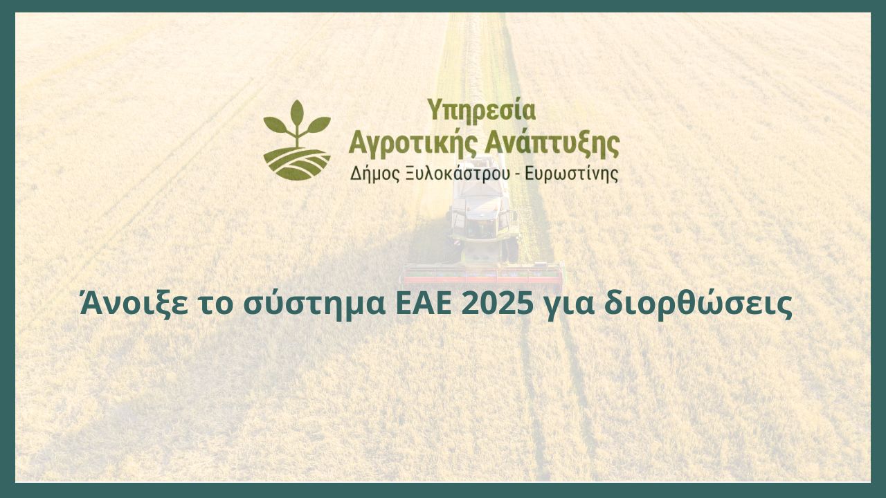 Άνοιξε το σύστημα ΕΑΕ 2025 για διορθώσεις