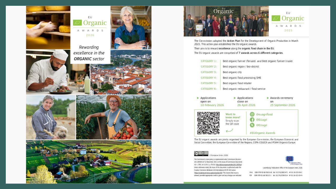 EU Organic Awards 2026 – Ανοιχτή πρόσκληση συμμετοχής για φορείς, παραγωγούς και επιχειρήσεις