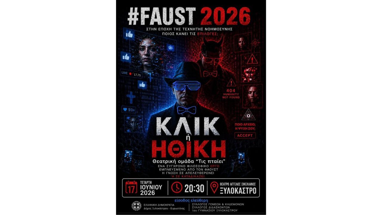 Θεατρική Παράσταση «FAOUST 2026: κλικ ή ηθική;»